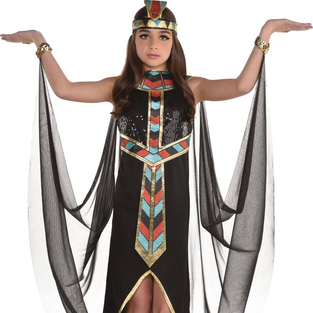 BRAND NEW girl youth queen cleopatra goddess halloween costume size S 4-6